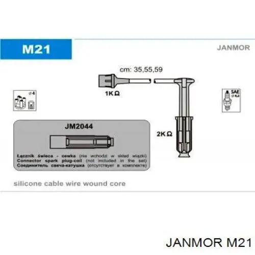 M21 Janmor дріт високовольтні, комплект
