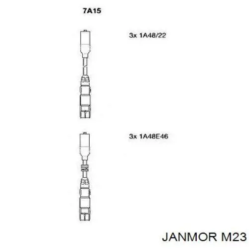 Дріт високовольтний, комплект M23 Janmor