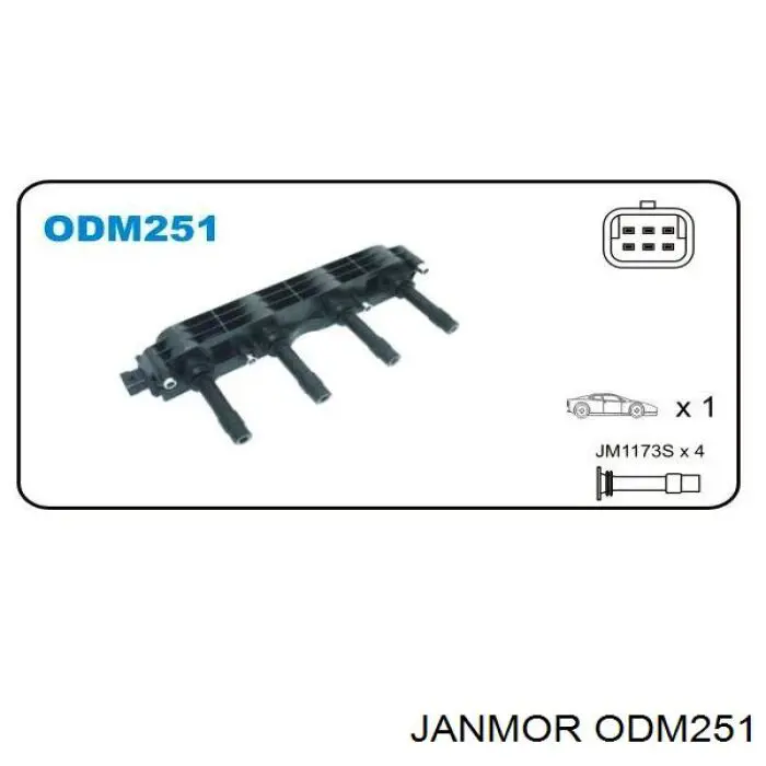 Купити ODM251 Janmor Котушка запалювання