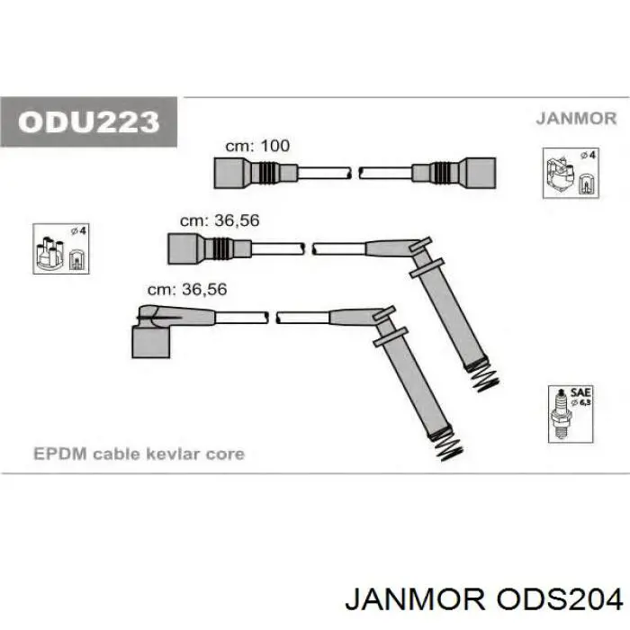 ODS204 Janmor Проводи високовольтні