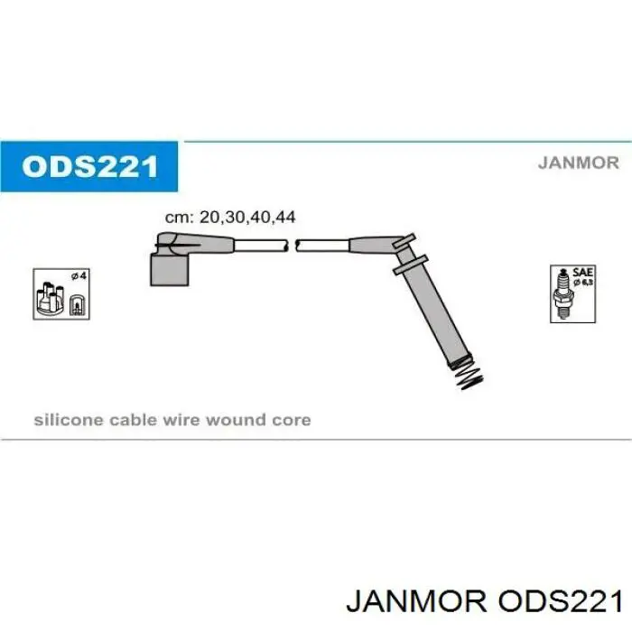 Дроти запалювання Janmor ODS221 ціна, від 19.56 USD