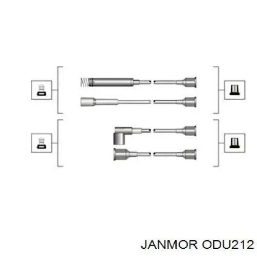 Дроти запалювання Janmor ODU212 ціна, від 22.39 USD