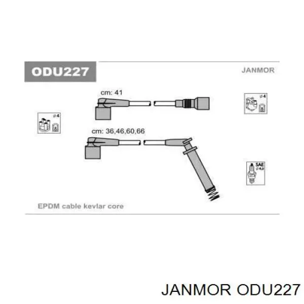 Високовольтні дроти ODU227 Janmor