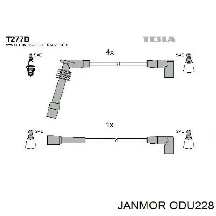 Високовольтні дроти ODU228 Janmor