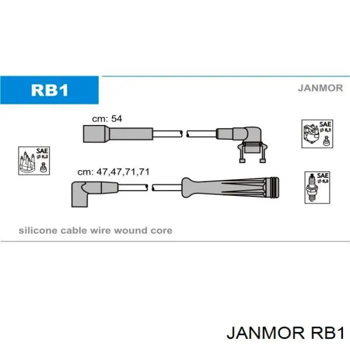 Високовольтні дроти RB1 Janmor