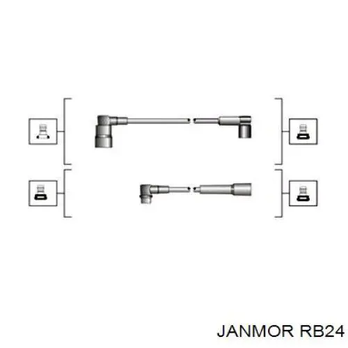 Купити RB24 Janmor Провід високовольтні, комплект