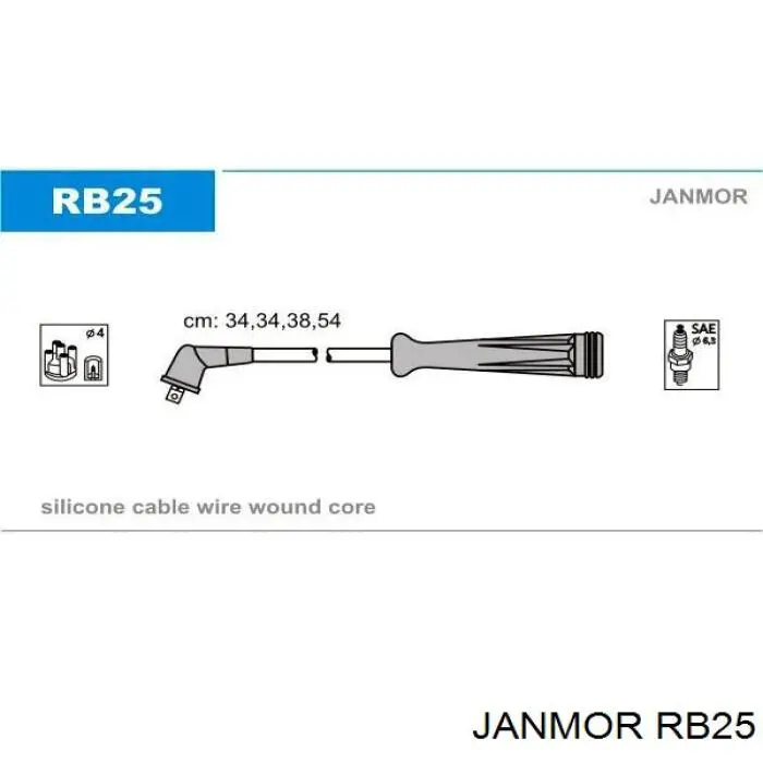 RB25 Janmor Проводи високовольтні