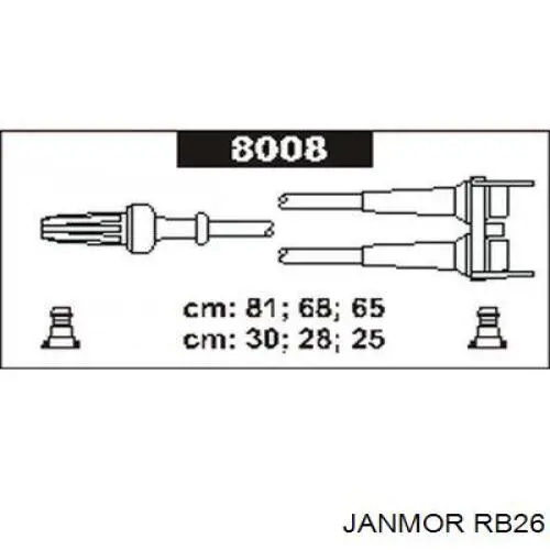 Дріт високовольтний, комплект RB26 Janmor