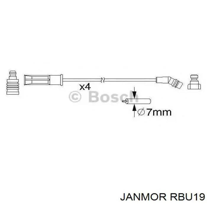 Дроти запалювання Janmor RBU19 ціна, від 28.70 USD