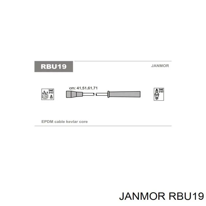 Високовольтні дроти RBU19 Janmor