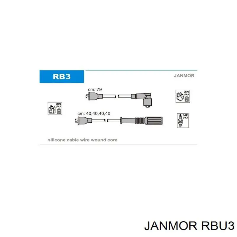 Дроти запалювання Janmor RBU3 ціна, від 9.11 USD