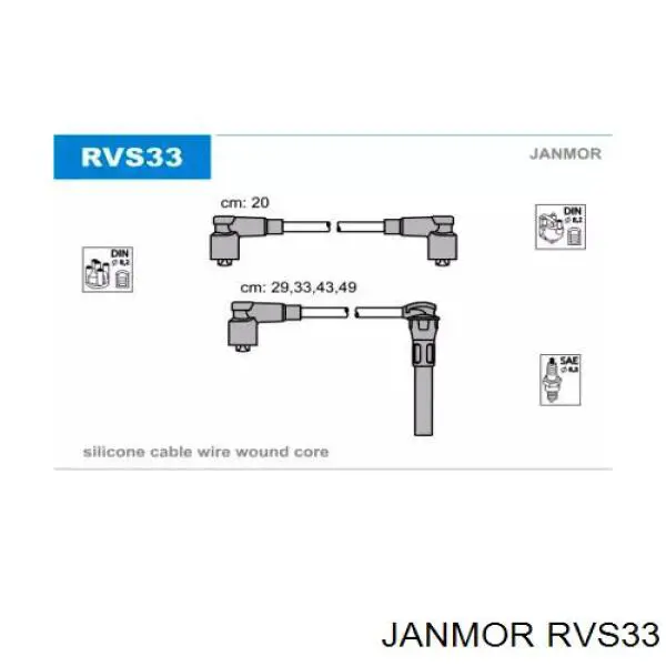RVS33 Janmor Проводи високовольтні
