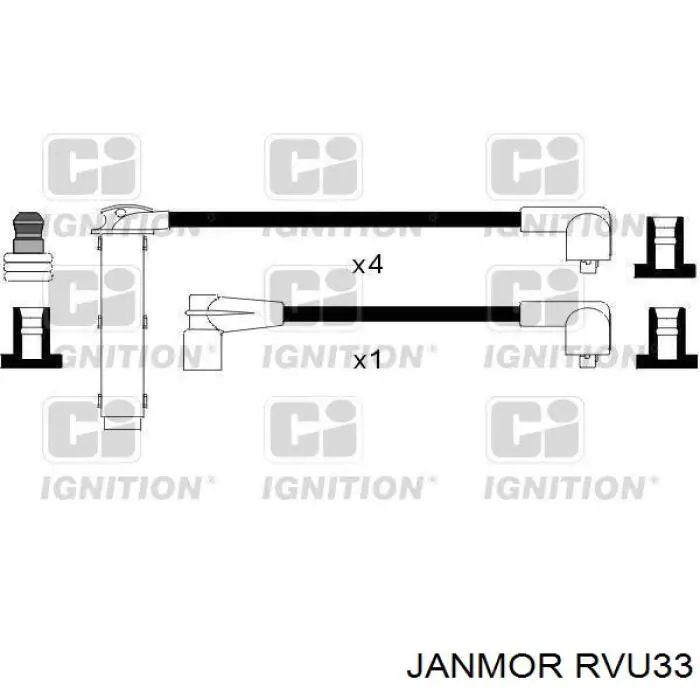Дроти запалювання Janmor RVU33 ціна, від 30.71 USD