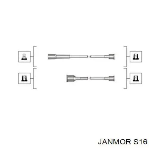 S16 Janmor дріт високовольтні, комплект