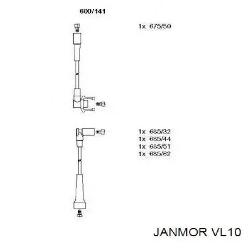 Дріт високовольтний NGK RCVL607
