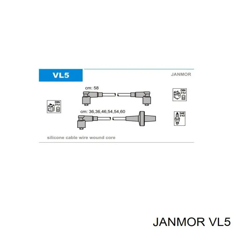 Високовольтні дроти VL5 Janmor