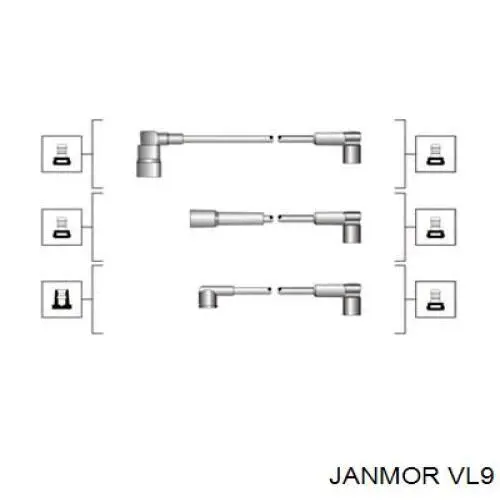 Високовольтні дроти VL9 Janmor