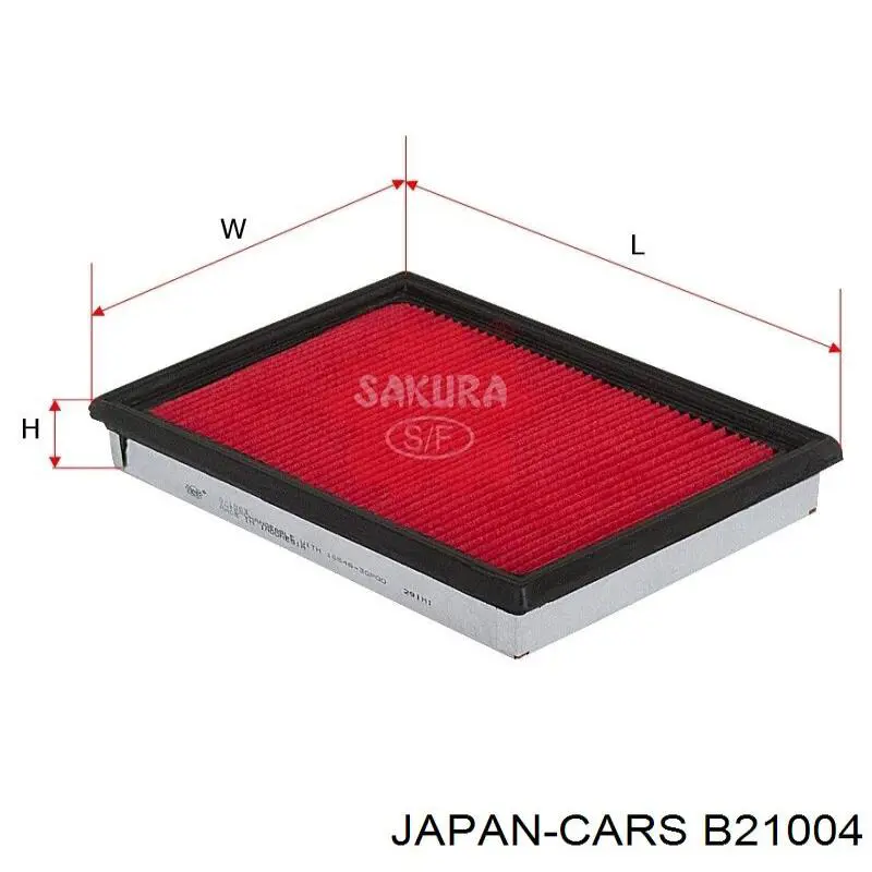 Повітряний фільтр B21004 Japan Cars