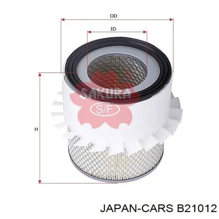 Елемент повітряного фільтра Japan Cars B21012 ціна, від 9.49 USD