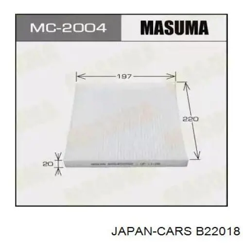 Купити B22018 Japan Cars Автомобільний фільтр повітря