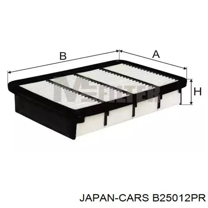B25012PR Japan Cars Повітряний фільтр двигуна