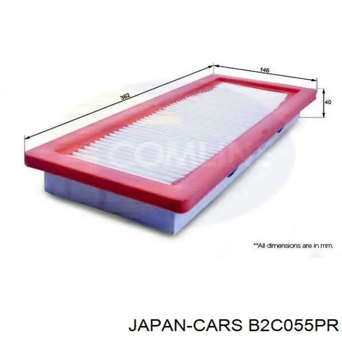 Елемент повітряного фільтра Japan Cars B2C055PR ціна, від 12.98 USD