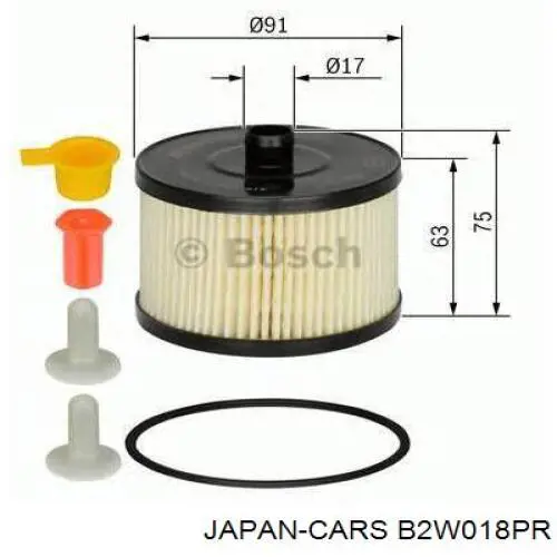 B2W018PR Japan Cars фільтр повітряний