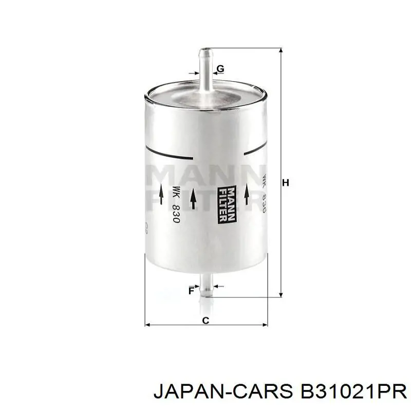 B31021PR Japan Cars фільтр паливний