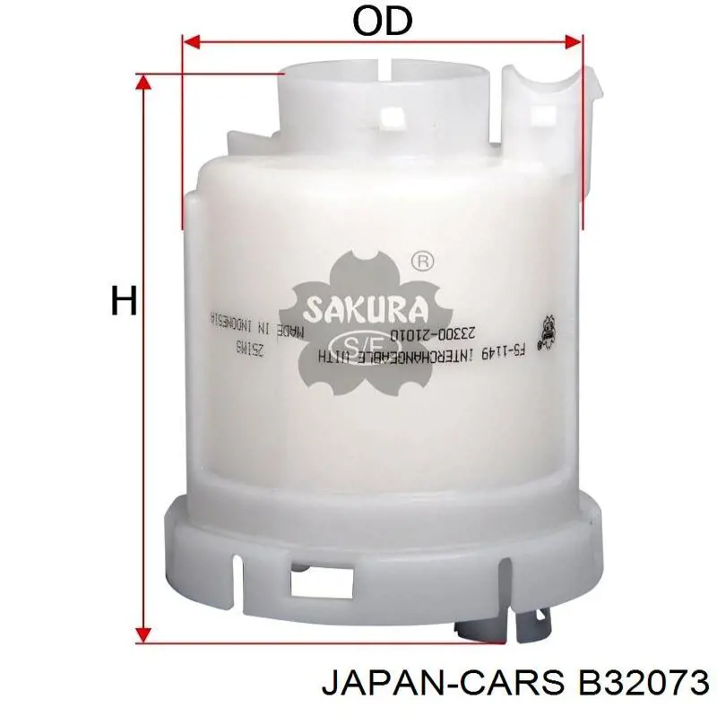 Фільтр тонкого очищення палива Japan Cars B32073 ціна, від 9.69 USD