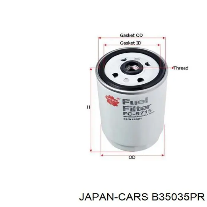 Купити B35035PR Japan Cars Фільтр-відстійник палива грубої очистки