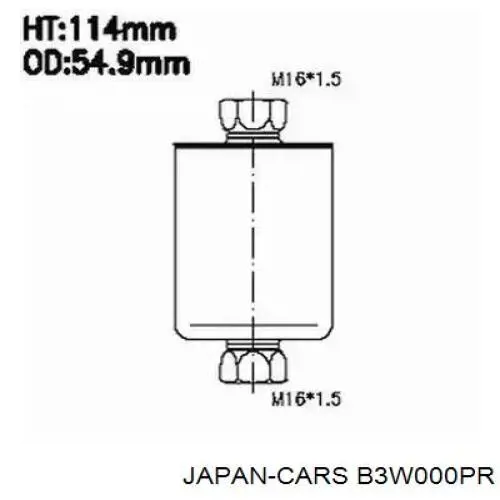 B3W000PR Japan Cars Фільтр палива