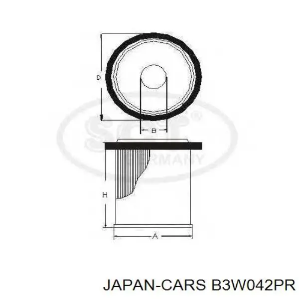 Купити B3W042PR Japan Cars Фільтр-відстійник палива грубої очистки