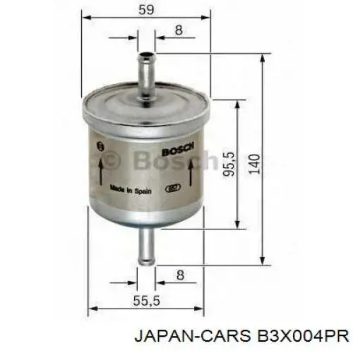 Фільтр паливний B3X004PR Japan Cars