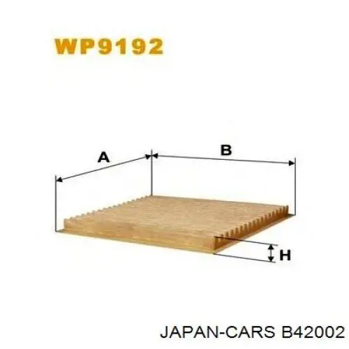 Фільтр повітряний обігрівача Japan Cars B42002 ціна, від 5.07 USD