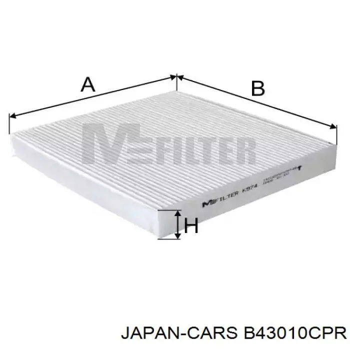 Фільтр салону B43010CPR Japan Cars