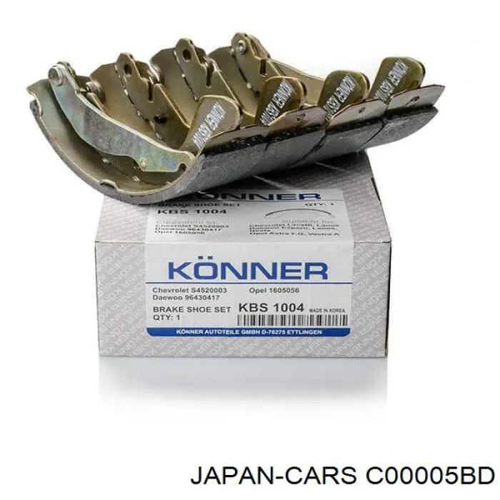 C00005BD Japan Cars Монтажний комплект задніх барабанних колодок