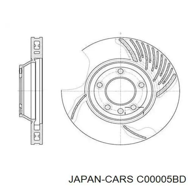 Купити C00005BD Japan Cars Монтажний комплект задніх барабанних колодок