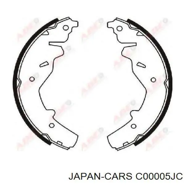 C00005JC Japan Cars колодки гальмові задні, барабанні