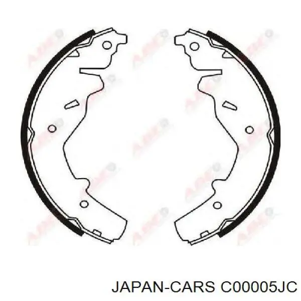 Колодки гальмові задні, барабанні C00005JC Japan Cars