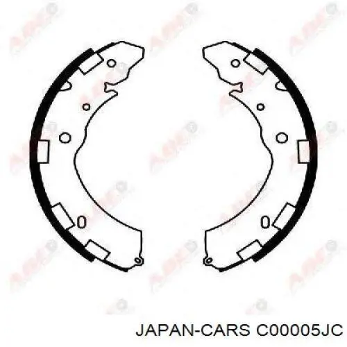 Колодки гальмові задні, барабанні C00005JC Japan Cars
