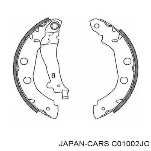C01002JC Japan Cars Колодки гальмівні задні, барабанні
