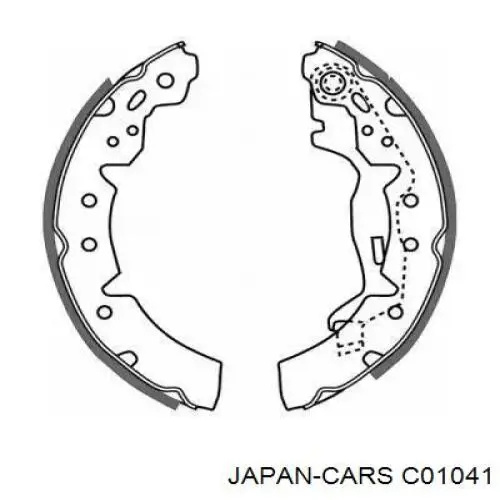 Колодки гальмові задні, барабанні C01041 Japan Cars