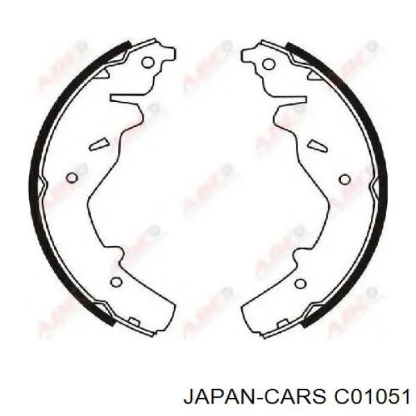 Колодки гальмові задні, барабанні C01051 Japan Cars