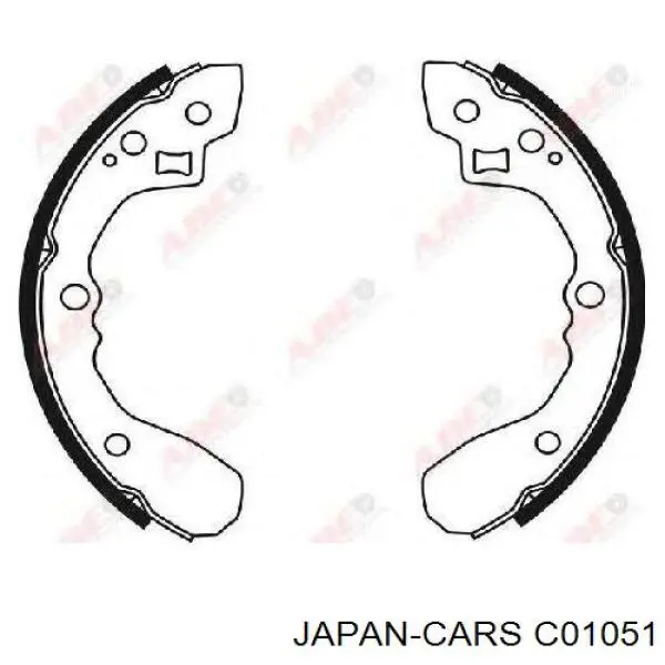 Купити C01051 Japan Cars Колодки гальмові задні, барабанні
