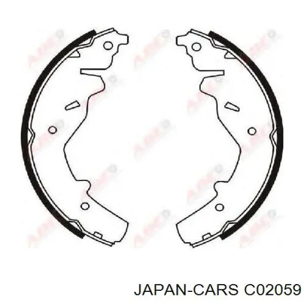 C02059 Japan Cars Колодки гальмівні задні, барабанні