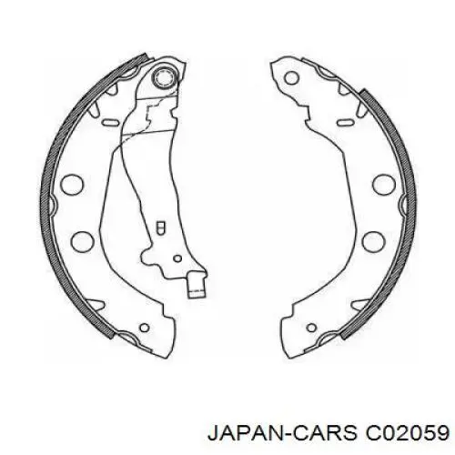 Колодки гальмові задні, барабанні C02059 Japan Cars