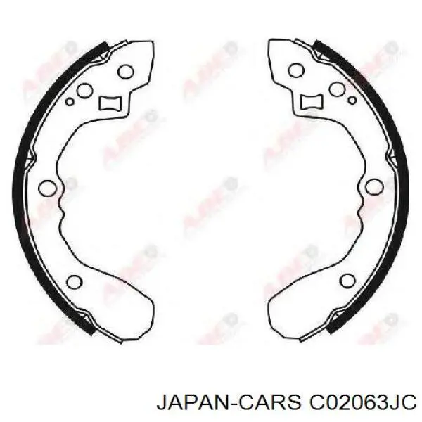 Купити C02063JC Japan Cars Колодки гальмові задні, барабанні