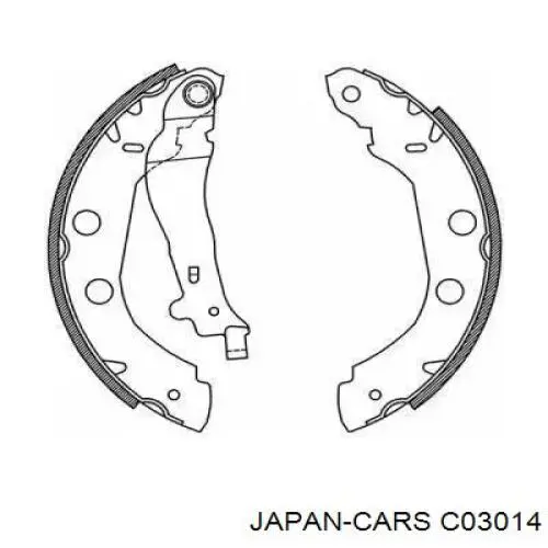 C03014 Japan Cars Колодки гальмівні задні, барабанні