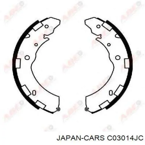 C03014JC Japan Cars колодки гальмові задні, барабанні