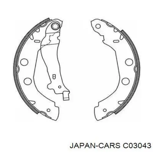C03043 Japan Cars Колодки гальмівні задні, барабанні